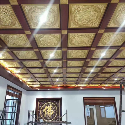 0.7mm Klipsli Metal Tavan Fayansları Lotus Temple Hotel İçin Önceden Boyanmış